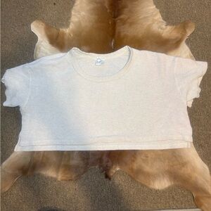 Aerie Cream Short Sleeve Tee for Women/Kids